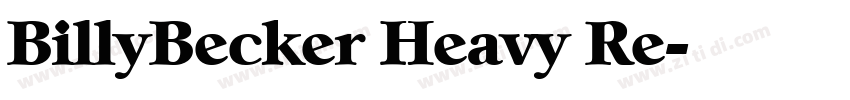 BillyBecker Heavy Re字体转换